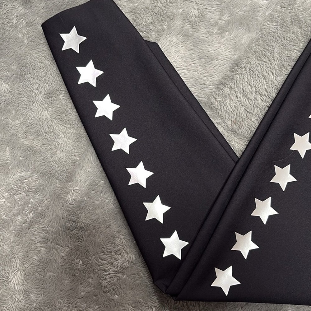Ultracor Black/Silver Star Leggings - Picture 2 of 4